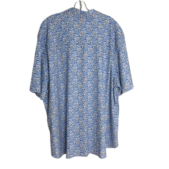 Robert Graham Del Sol Multi Print Button Up Short Sleeve Classic Fit Stretch 4XL - Picture 3 of 11